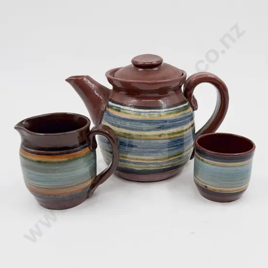 Elizabeth Lissaman Teapot Cream Jug & Sugar Bowl