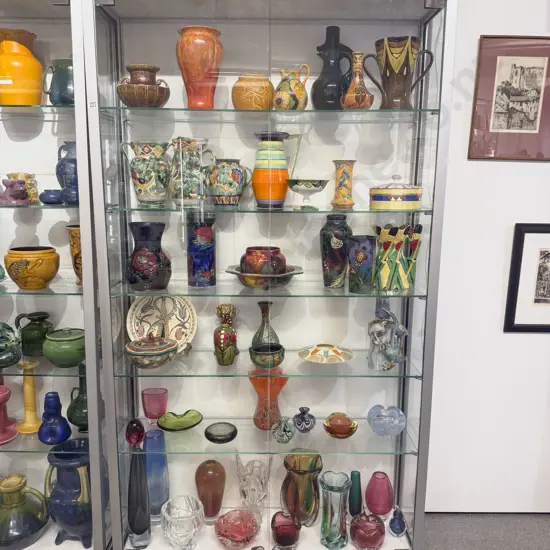 Glass Five Shelf Display Cabinet 181-2 x 100 x 30cm
