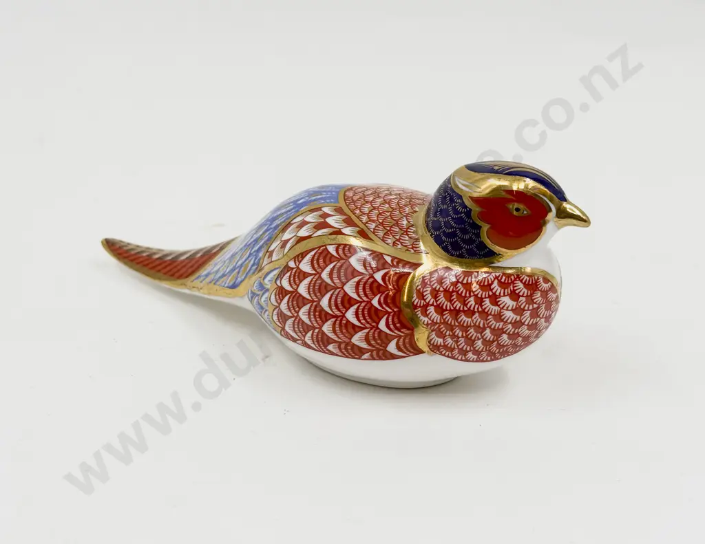 Royal Crown Derby Model of a Pheasant in Imari Pattern Image 1++