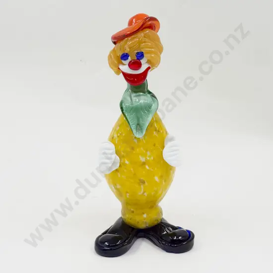 Mid C20th Murano Glass Clown Still with Label