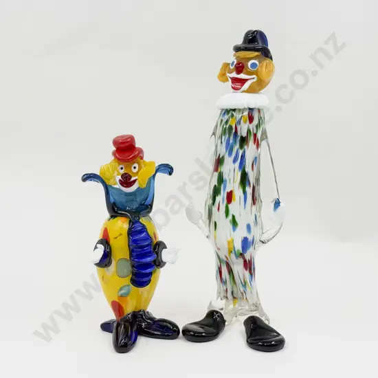 Mid C20th Murano Glass Clown Still with Label and Other