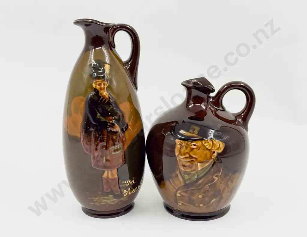 Two Royal Doulton for Dewar's Whisky Decanters The McNab and The Huntsman No Stoppers Image 1++