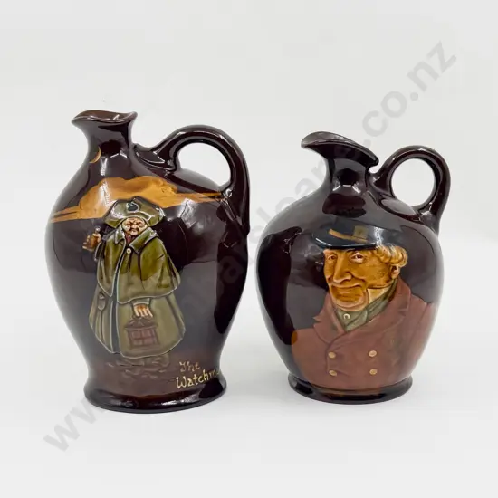 Two Royal Doulton for Dewar's Whisky Decanters The Watchman and The Huntsman No Stoppers