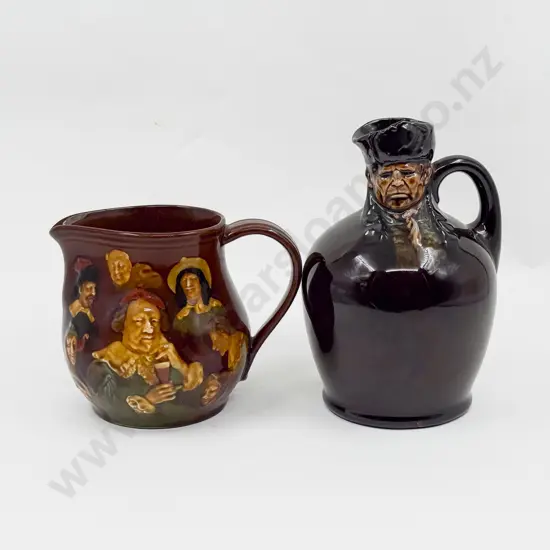 Royal Doulton Kingsware The Night Watchman Mask Decanter and Memories Jug