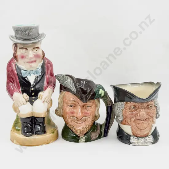Two Royal Doulton Large Characters Jugs Parson Brown and Robin Hood