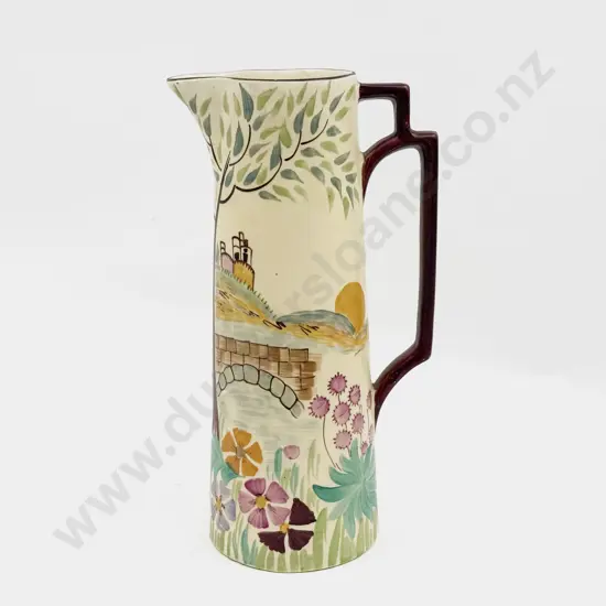 Wade Heath Flaxmanware Elongated Hand-Painted Ewer
