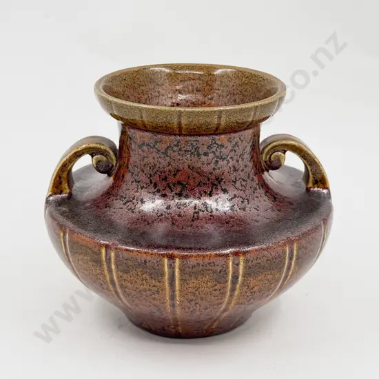 Art Nouveau Pilkingtons Royal Lanchastrian Greek Handled Vase
