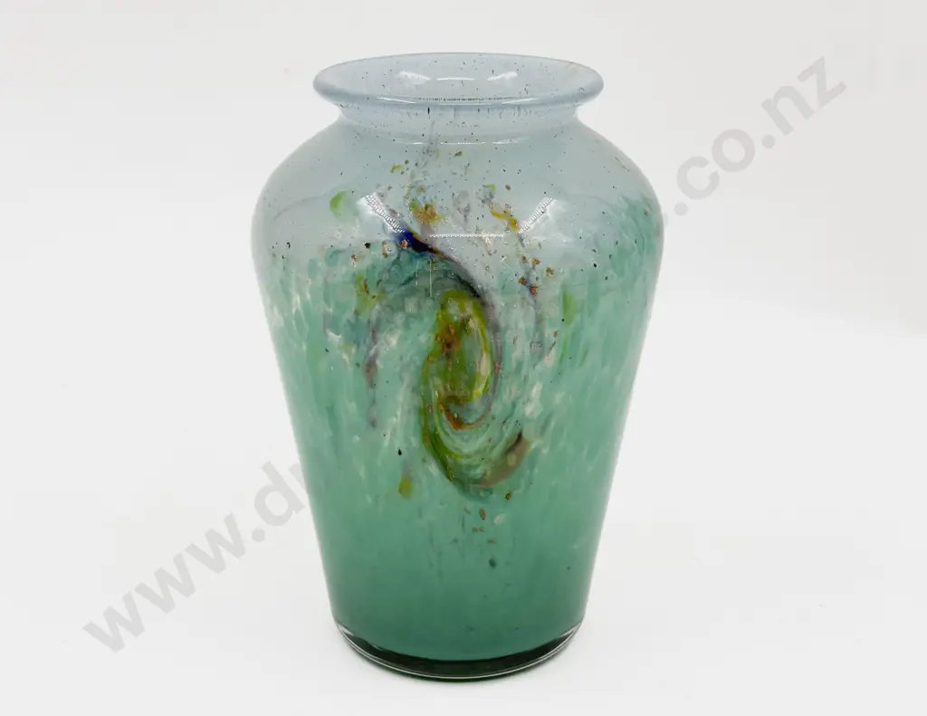 Monart Glass Vase with Original Paper Label Image 1++