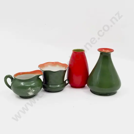 Royal Bayreuth Plain Glazed Jug Posy & Two Vases
