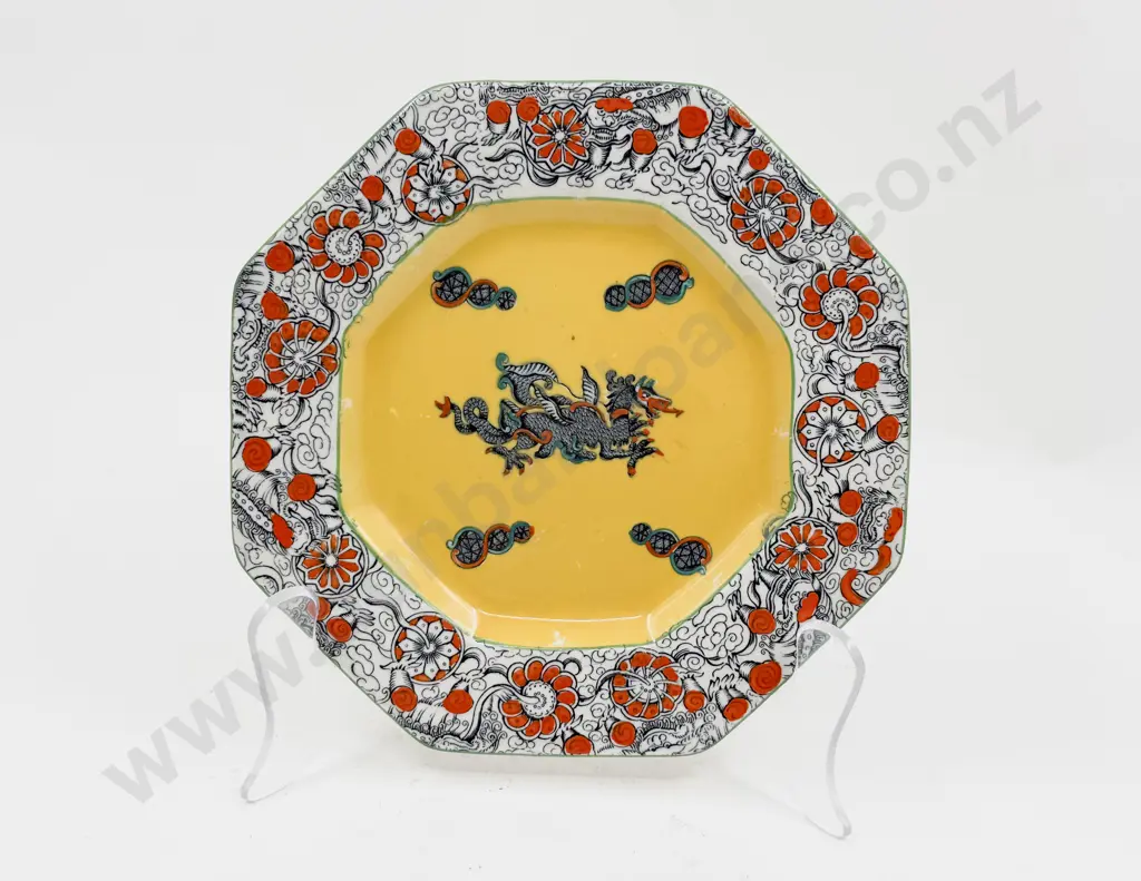 Eight Various Octagonal Faceted Side Plates Image 1++