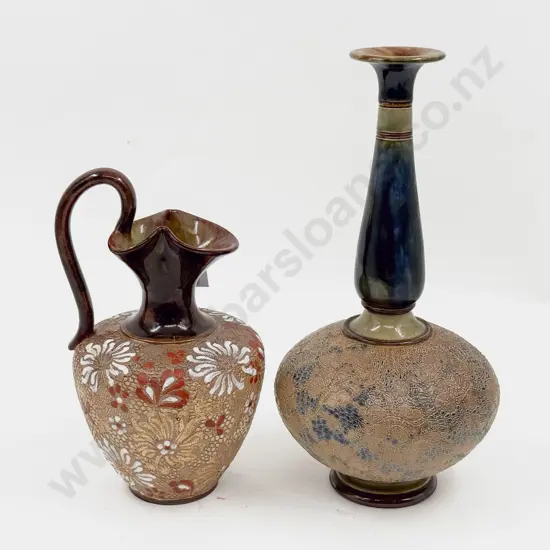 Royal Doulton Slaters Stoneware Specimen Vase & Ewer