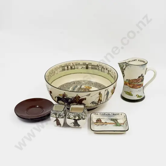 Royal Doulton Series Ware Fruit Bowl Jug Two Pots & Dish