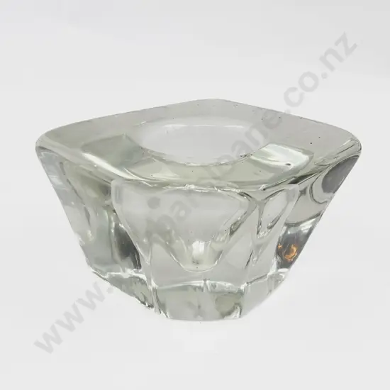 Unidentified Heavy Clear Glass Vessel