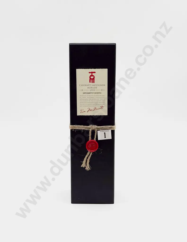 1 Bottle NZ 1995 Tom MacDonald Cabernet Sauvignon Merlot Image 1++