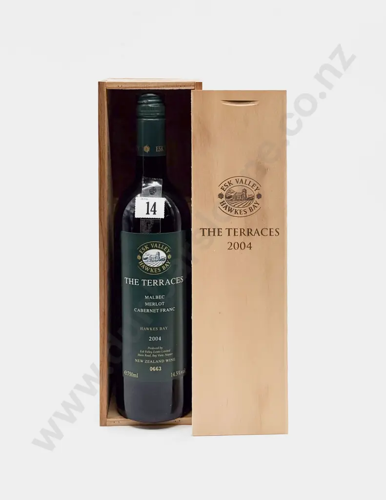 1 Bottle NZ 2004 Esk Valley The Terraces Malbec Merlot Cabernet Franc Image 1++