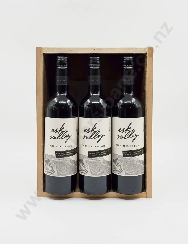3 Bottles NZ 2013 Esk Valley The Hillside Merlot/Cabernet Franc/Malbec Image 1++