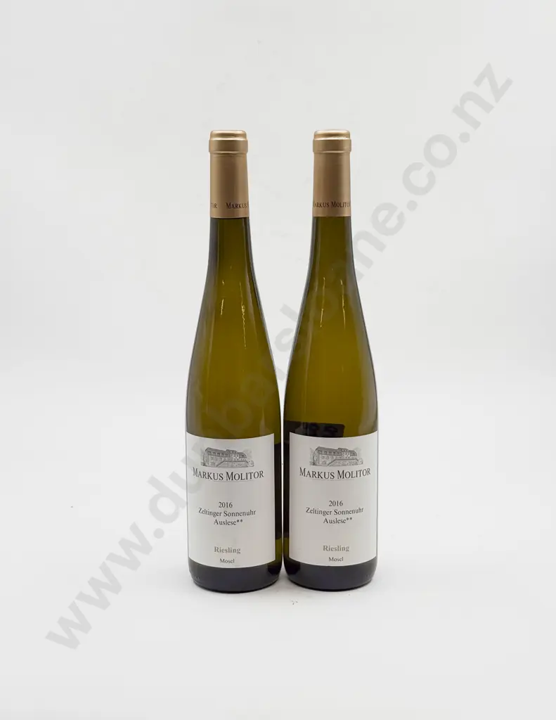 2 bottles German 2016 Markus Molitor Zeltinger Sonnenuhr Auslese Gold Kap “2 star” Riesling Mosel Image 1++