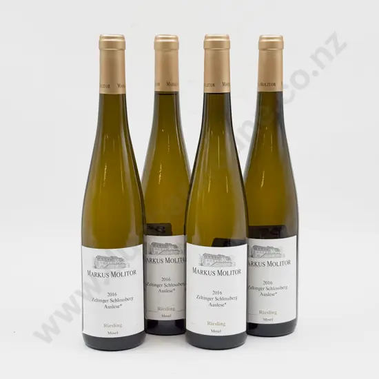 4 bottles German 2016 Markus Molitor Zeltinger Schlossberg Auslese Gold Kap “1 star” Riesling Mosel