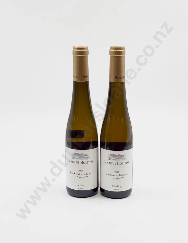 2 bottles German 2016 Markus Molitor Erdener Treppchen Auslese Gold Kap “2 star” Riesling Mosel 375ml Image 1++