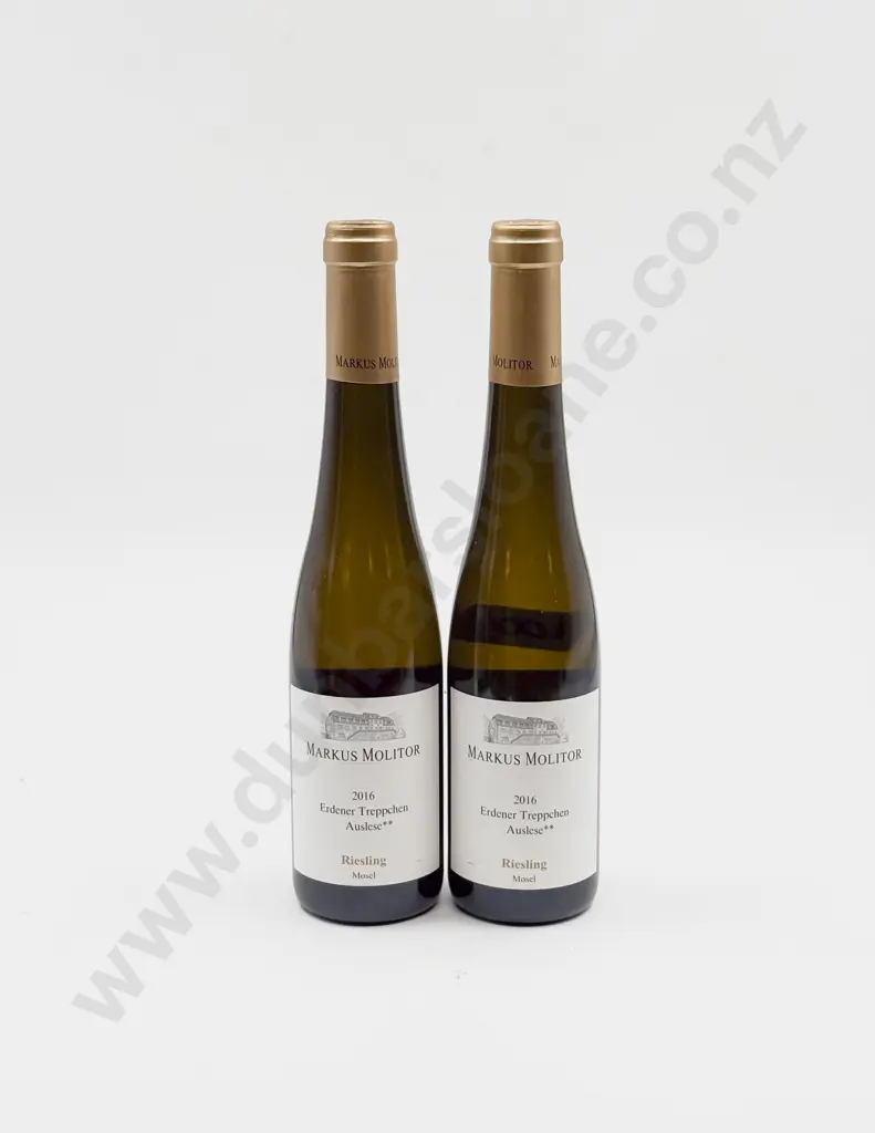 2 bottles German 2016 Markus Molitor Bernkasteler Badstube Auslese Gold Kap “3 star” Riesling Mosel 375ml Image 1++