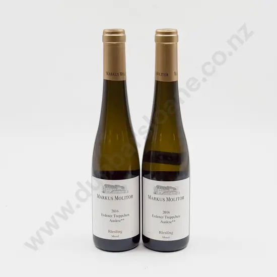 2 bottles German 2016 Markus Molitor Bernkasteler Badstube Auslese Gold Kap “3 star” Riesling Mosel 375ml