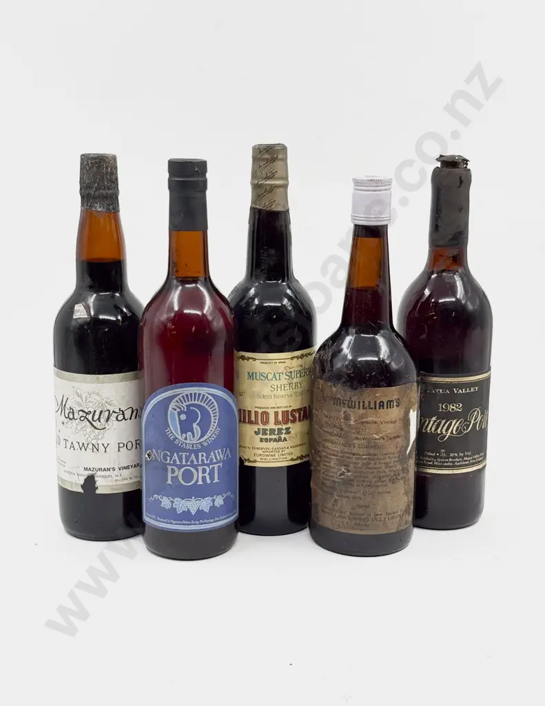 5 Assorted Bottles Port & Sherry Image 1++