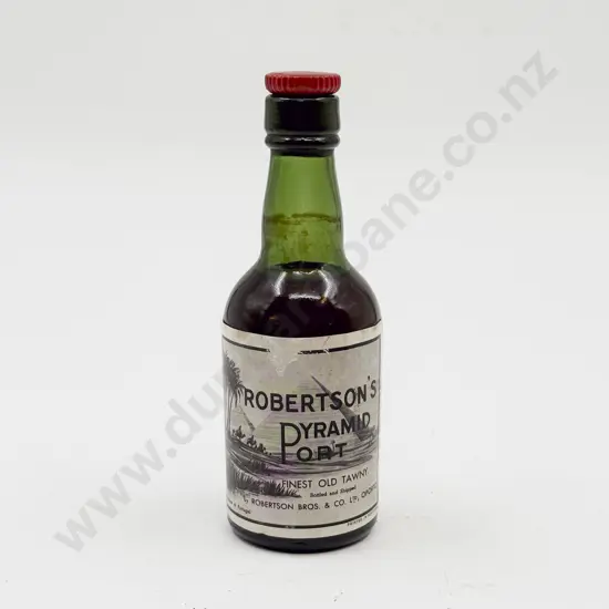 1 miniature bottle Portugal Robertson’s “PYRAMID” old Tawny Port VERY OLD