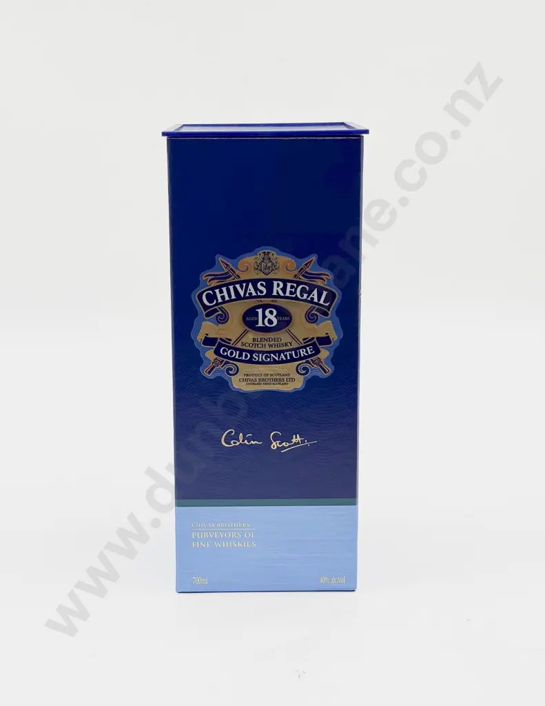 1 bottle Chivas Regal 18 year old “GOLD SIGNATURE” Scotch whisky 700ml. 40% Image 1++