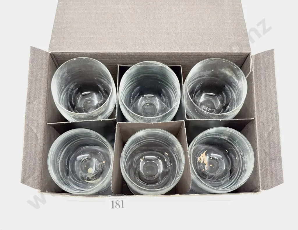 Boxed Set 6 Thomas C1970's Red Wine Glasses Image 1++
