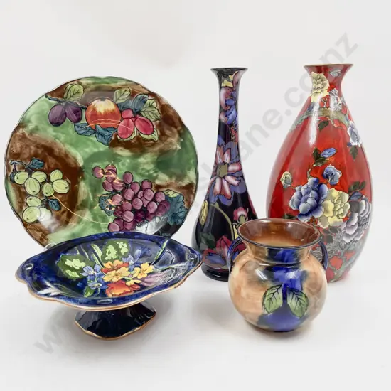 Stanley Ware Vase together with Lustre Vase & Three Others