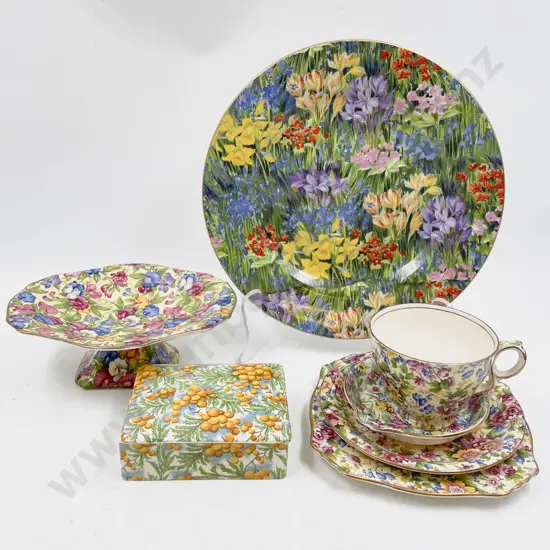 Quantity of Assorted All Over Floral Chintz Decorated China