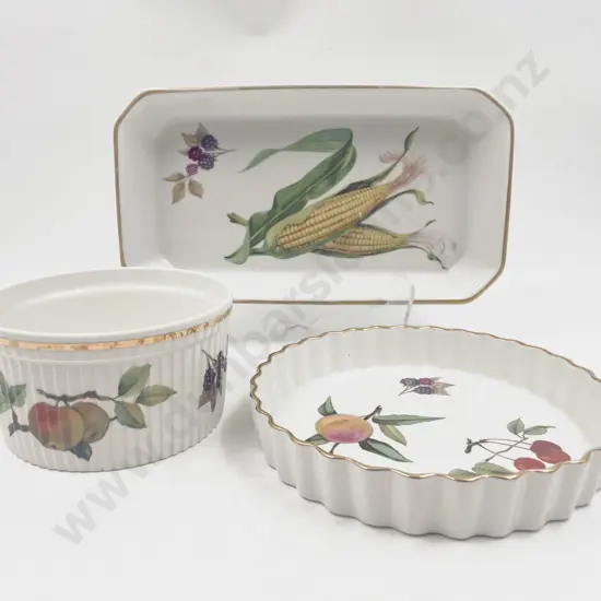 Three Pieces of Royal Worcester Evesham Pattern China