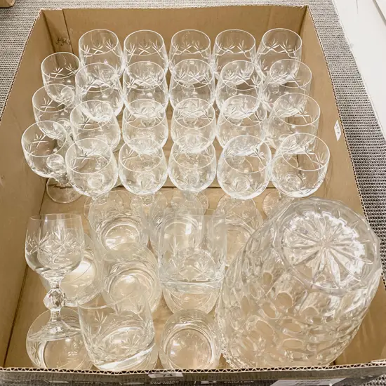 Quantity of Assorted Crystal & Glassware