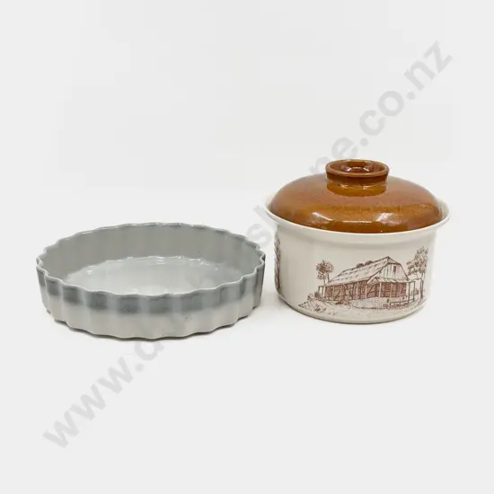 Crown Lynn Cookware Lidded Pot Together with Other