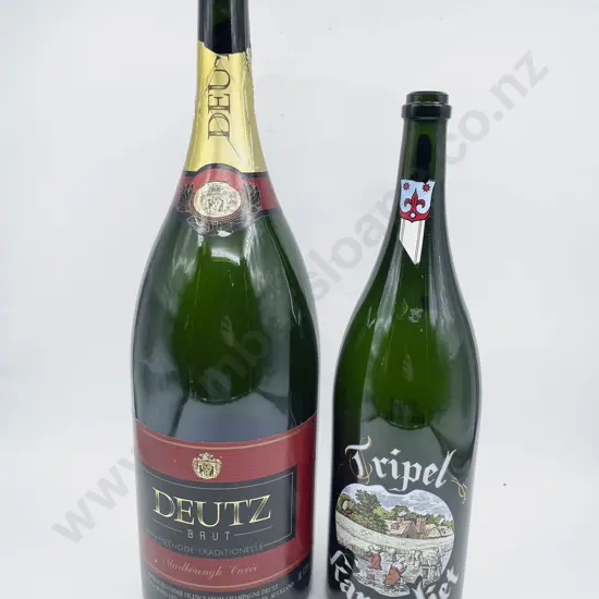 Large Decorative Champagne Bottle & Other