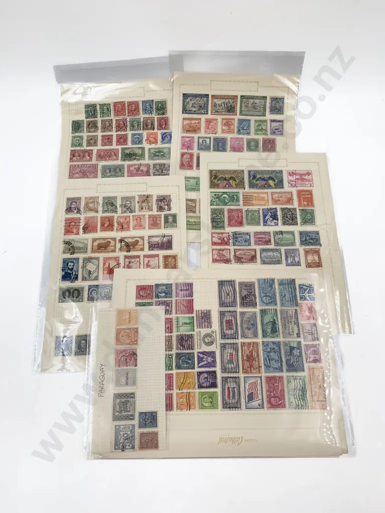 Vintage America's Stamps sorted mounted on sheets and semi-sorted loose Image 1++