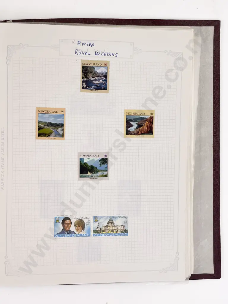 NZ Stamp Album - World Songbirds and Horse Racing Albums & Four World Albums Image 1++