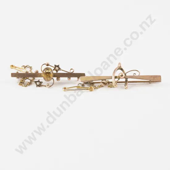 Victorian 9ct Bar Brooch