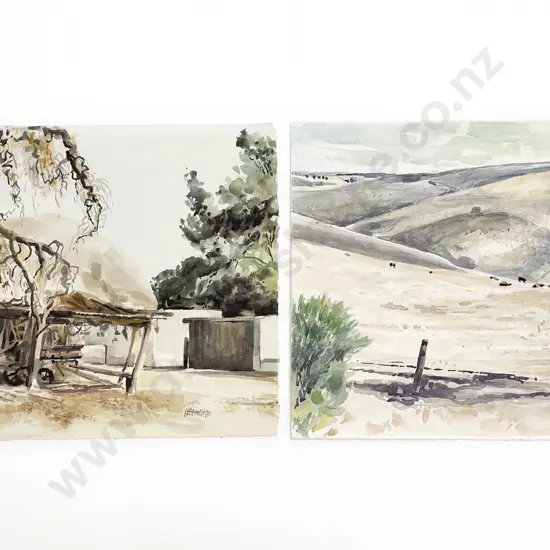 Les Finch (1940 - 2020) - Two Watercolours (Unframed)