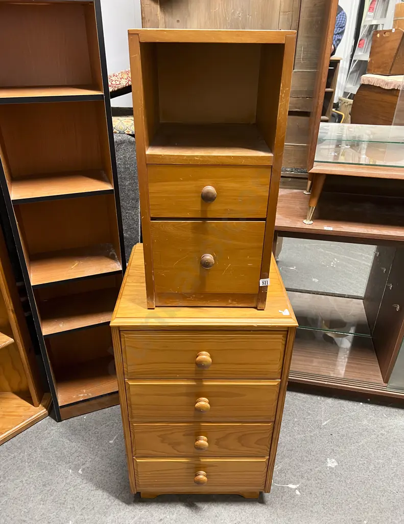 Bedside Chest Together with Small Bedside Drawers Image 1++