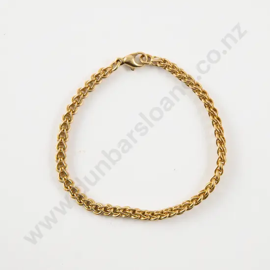 18ct Fancy Mixed Curb Link Bracelet