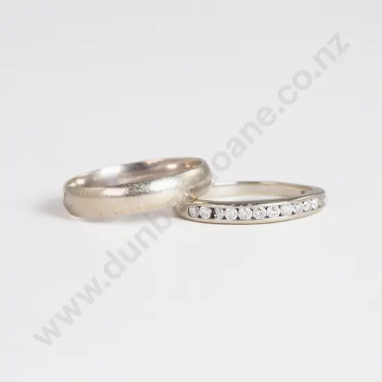 10ct White Gold Twelve Stone Diamond Band Ring
