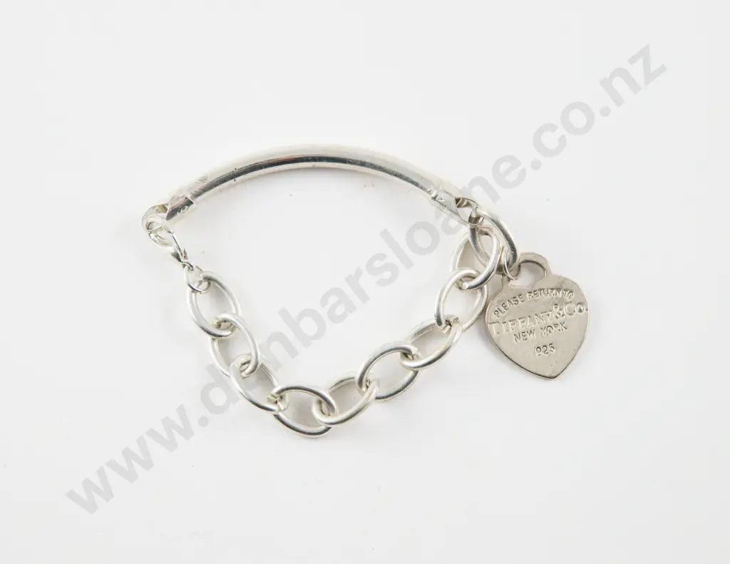 Tiffany & Co Sterling Silver Heart Tag Bracelet Image 1++
