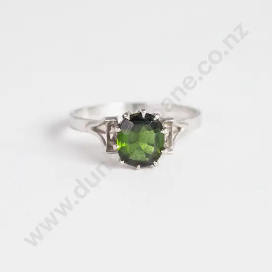 18ct Single Stone Tourmaline Ring