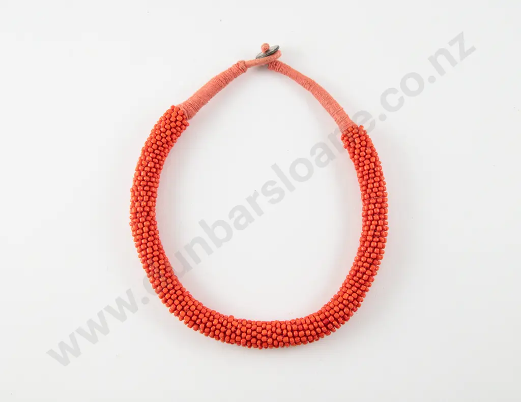 Vintage Coral Bead Necklace Image 1++