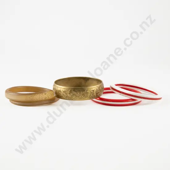 Collection of Four Vintage Costume Jewellery Bangles