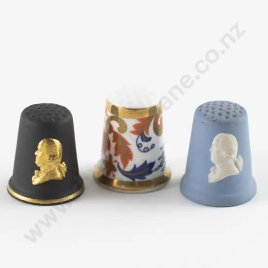 Royal Worcester and Two Wedgwood Thimbles