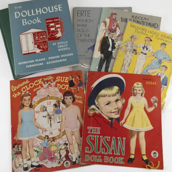Seven Magazines and Books Relating to Fashion and Dolls