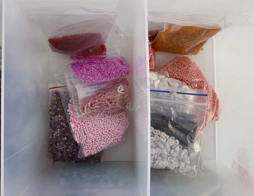 Collection of Assorted Glass Seed Beads with some Sequin and Various Image 1++