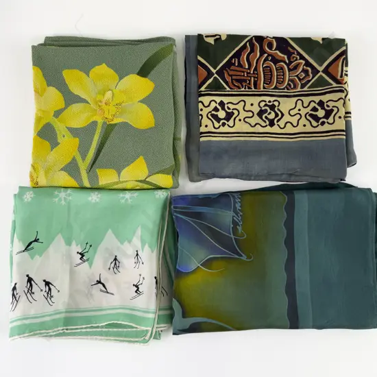 Four Various Scarfs